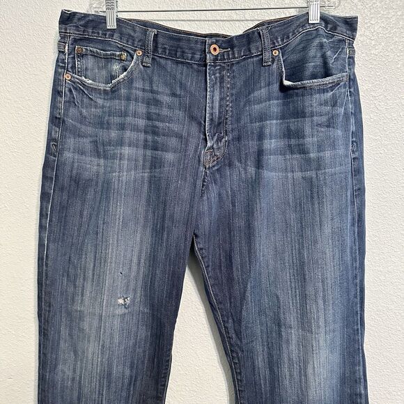 Lucky Brand Jeans Mens Size 40x34(33) 361 Vintage Straight Blue Dark Wash Denim - Picture 2 of 15